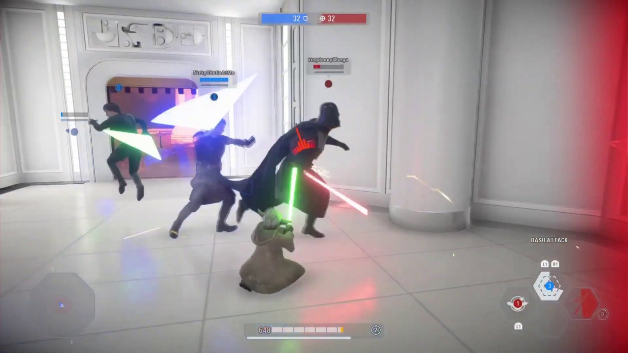 Yoda wrecking house!  Heroes vs Villains Star Wars Battlefront 2 gameplay