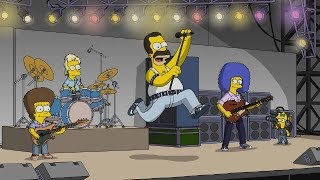The Simpsons - S31E03 - The Fat Blue Line [Couch Gag] Homer Simpson at Live Aid performance #Shorts