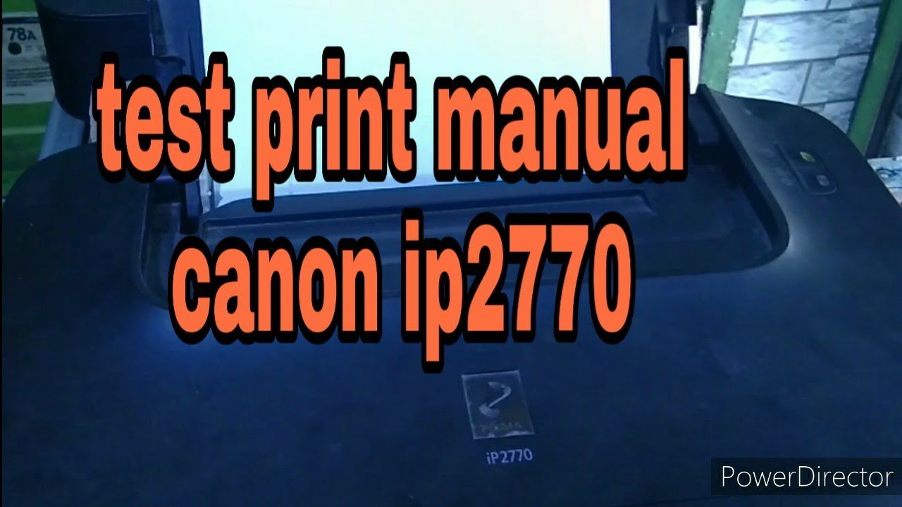 test print manual canon ip2770 - YouTube