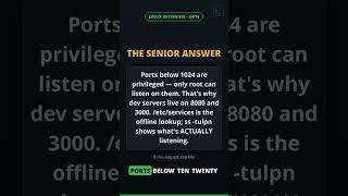 Ports 22, 80, 443, 53 | never forget them again | Linux Interview Q#14