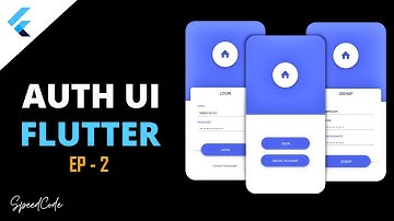 Flutter Auth UI - Speed code - login , Signup Page
