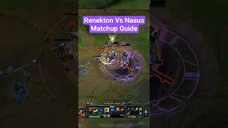 Renekton Vs Nasus Matchup Guide 🐊 #leagueoflegends #renekton #toplane #riotgames #lolclips #fyp #lol