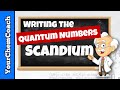 Quantum Numbers and Scandium Electron Configuration Quiz