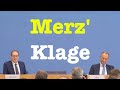 CDU-Vorsitzender Friedrich Merz zur Klage gegen Bundeshaushalt der Ampel | BPK 8. April 2022
