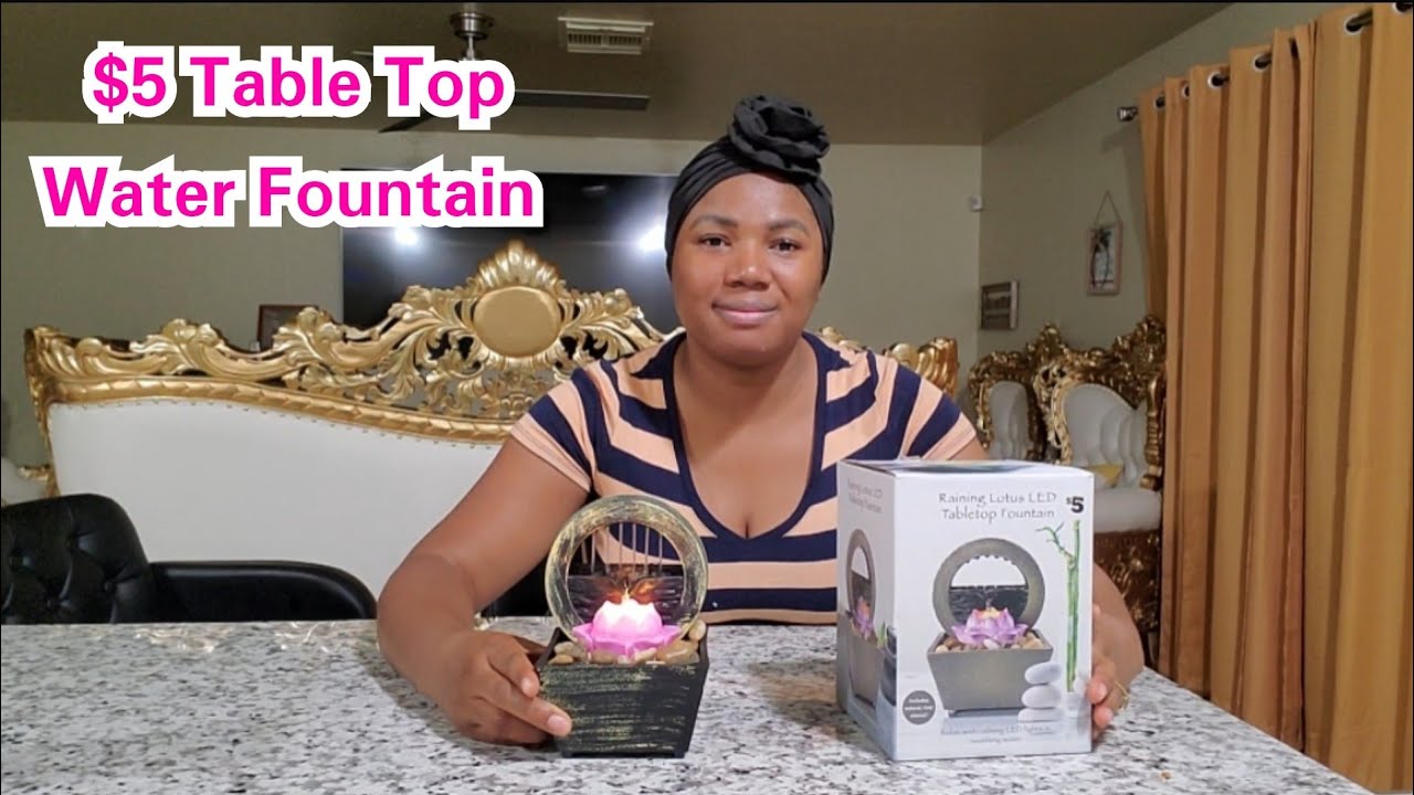 Cheap Tabletop Fountain TableTop Water Fountain Raining Lotus Led