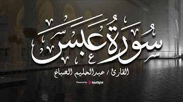 تلاوة مؤثرة من سورة عبس بصوت القارئ عبدالحليم الصباغ