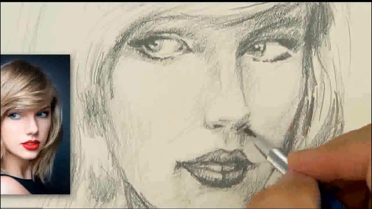 4分钟美女人像速绘