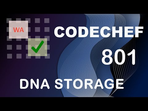 DNA Storage - Rating 801 -  CodeChef Problem Editorial - Hindi | English