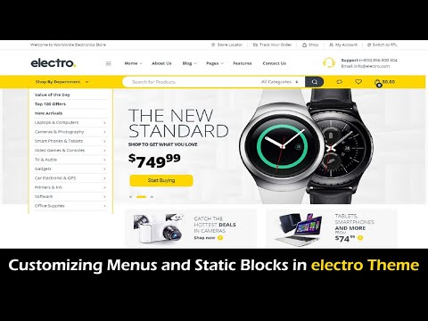 electro theme | Customizing Menus and Static Blocks in electro Theme