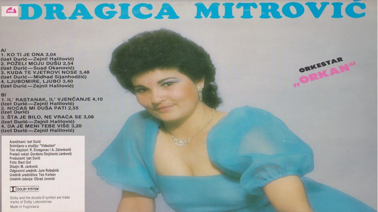 Dragica Mitrović - Šta je bilo ne vraća se - Prvi muzički album - 1988 - Audio