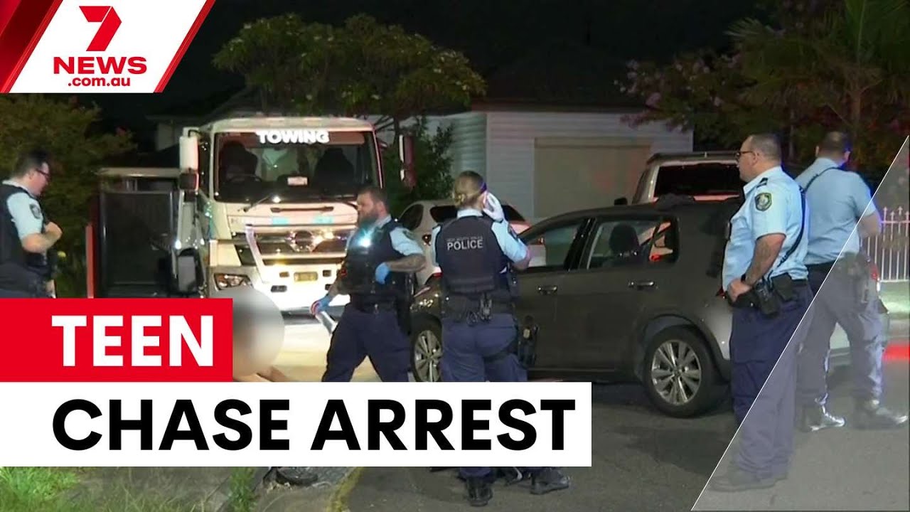 Teen arrested after police chase in Sydney's west | 7NEWS - YouTube