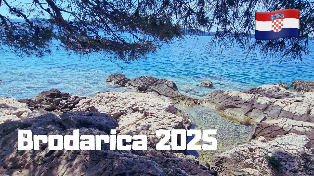 🌅✨ Brodarica 2025 – spacer wzdłuż wybrzeża. Plaże, morze i malowniczy zachód słońca