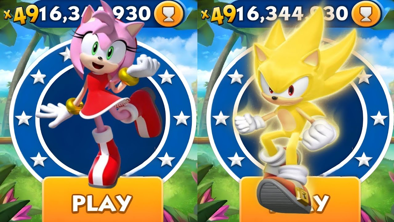Sonic Dash - Amy Dash VS Sir Super Sonic _ Movie Sonic vs All Bosses ...