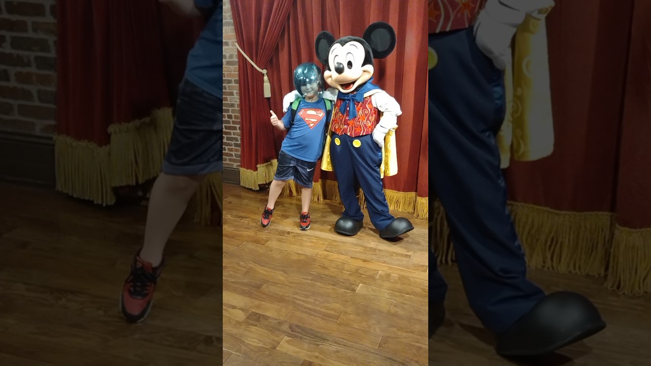 We met Mickey Mouse 