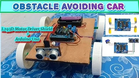 How to Make Obstacle Avoiding Robot Car Using L293D Motor Driver Shield | Arduino Project