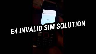 Q mobile e4 invalid sim solution