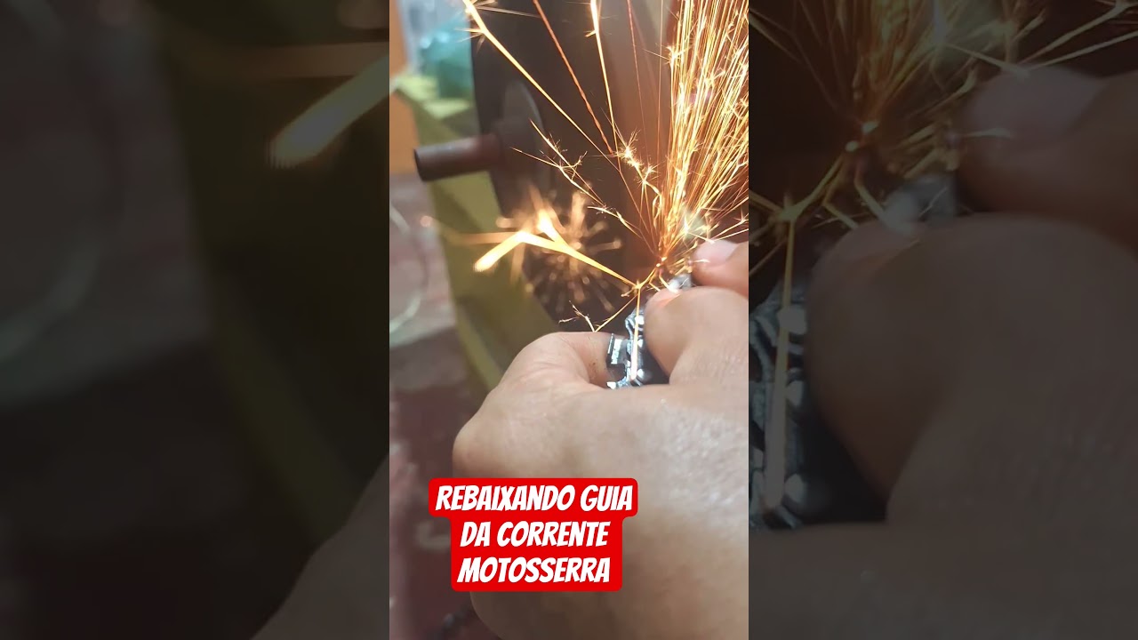 Rebaixando guia da corrente do motosserra