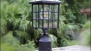 SmartYard LED Cast Aluminum Solar Post Light Fixture with 3-Inch Fitter Base Post Pole Mount