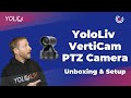 Yololiv verticam ptz camera unboxing  setup