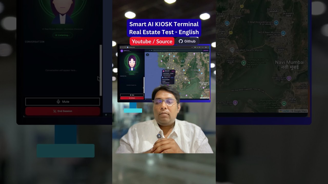 Smart AI Real Estate Kiosk terminal - English test - made with claude code  & Ultravox in 3 days