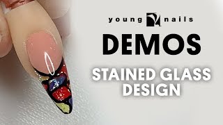 Young Nails Nail Demo - Stained Glass Design - Acrylic Nails/Gel Paint screenshot 5