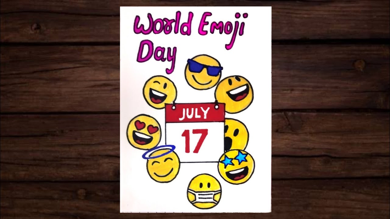 world emoji day | emoji day drawing | easy drawing | for kids | simple | easy | step by step |