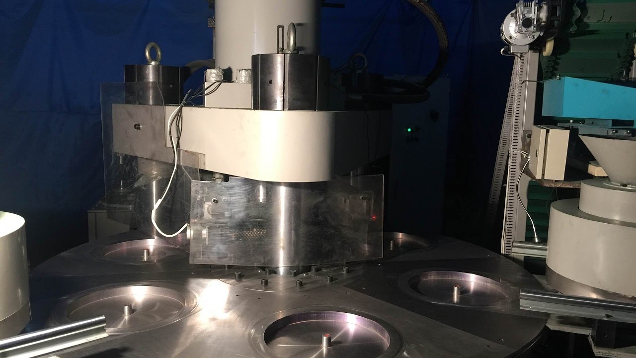 GRINDING WHEEL ROTARY PRESS MACHINE- 6 STATION PRODUCTION TEST