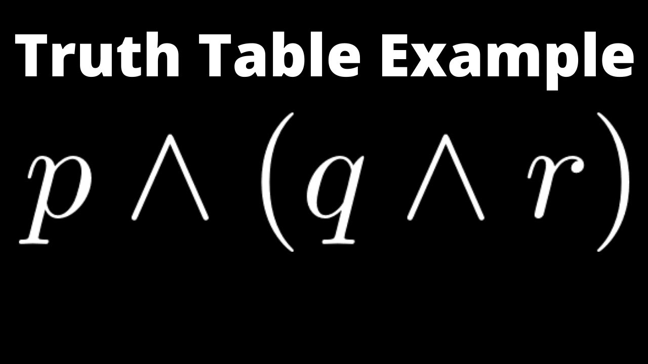 Truth Table For P Q R Youtube