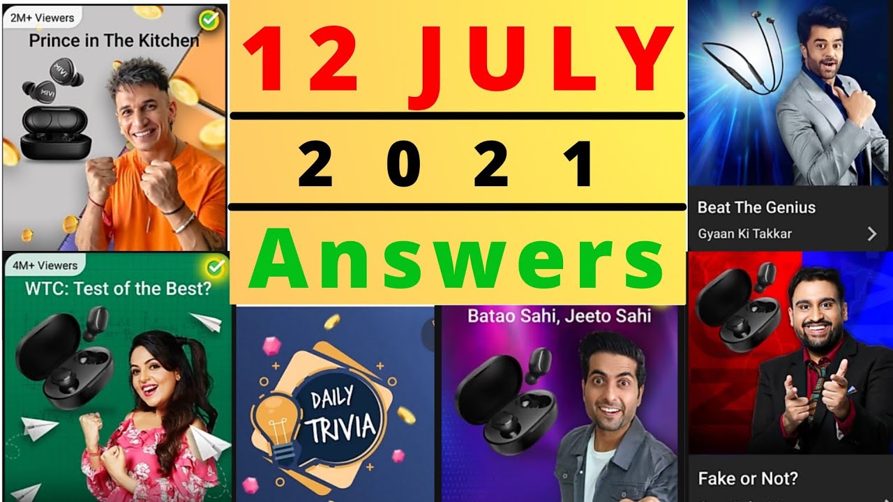 Flipkart Answers Today 12 July 2021 Flipkart Video All Answers in
