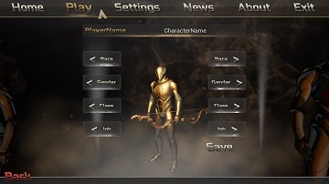 UE5 - Main Menu Lobby  Carousel V19 Stats Morrowind style