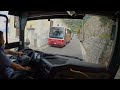 Bus Drive In Narrow Mountain Road 4K 