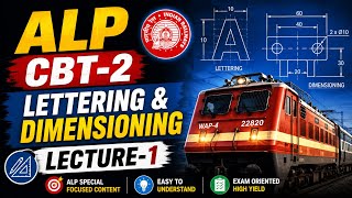 Lettering And Dimensioning | Engineering Drawing Lettering & Dimensioning | #alpcbt2 #rrb