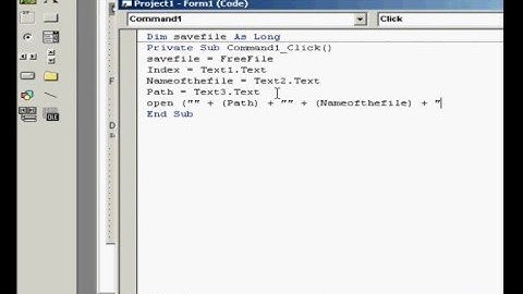 Visual basic 6 save file