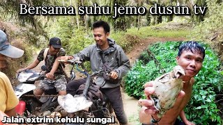 Petualangan Bersama Suhu @Jemo Dusun TV Menuju Hulu Sungai Jalan Berlumpur Diguyur Hujan Deras