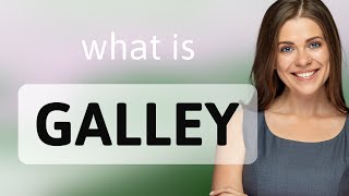Galley • definition of GALLEY