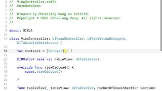 20. CoreData - Contact App part 1