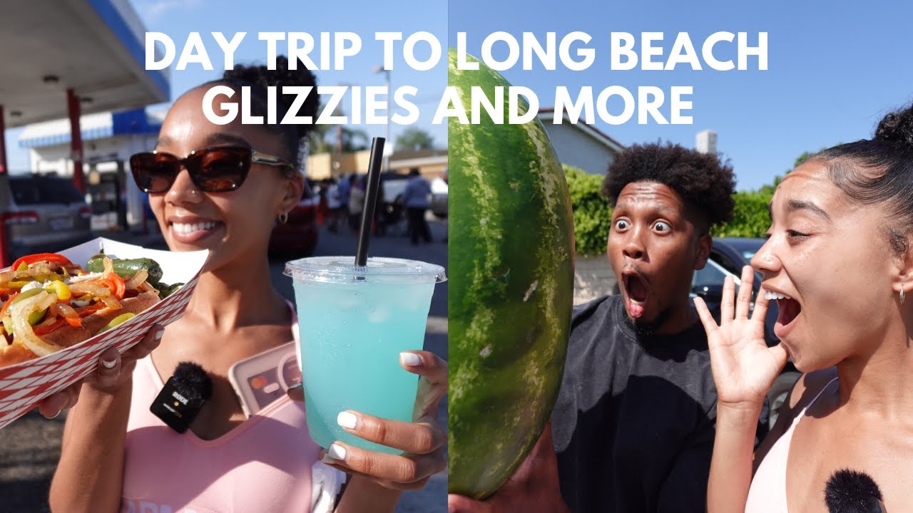 Long Beach Day Trip Vlog + Glizzy Street + Watermelon Vendor (TikTok Family)