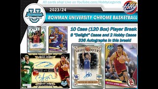 CASES #6 (HOBBY) - 2023/24 Bowman Chrome U 10 Case (120 Box) Player Break eBay 01/27/24