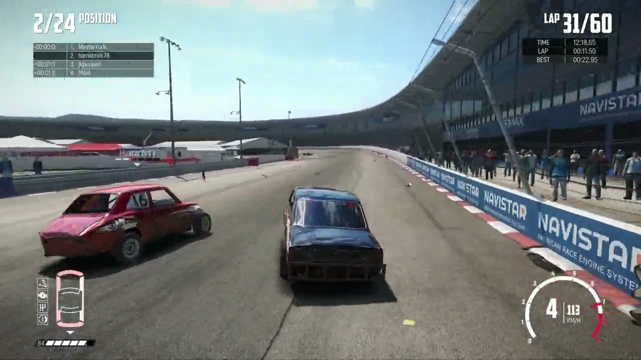 Wreckfest custom event Hilltop Stadium oval