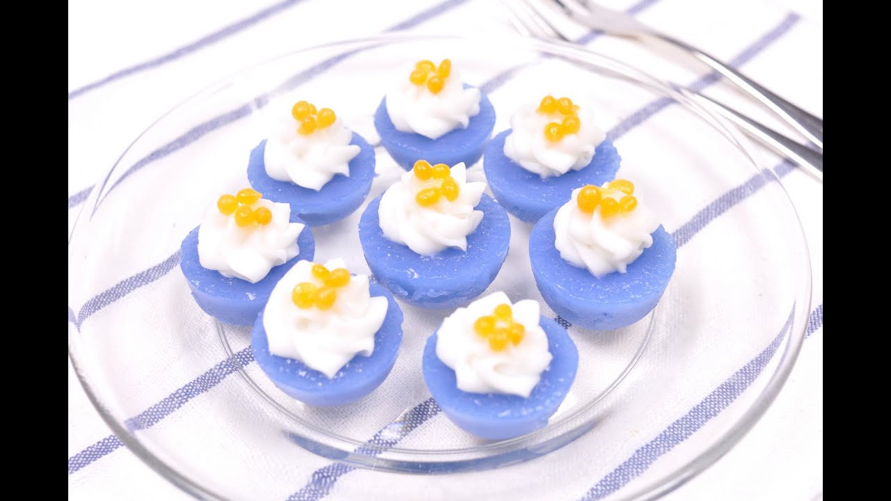 Butterfly Pea Rice Cakes (Thai Dessert) - Kanom Dok Un Chan ขนมดอกอัญชัน