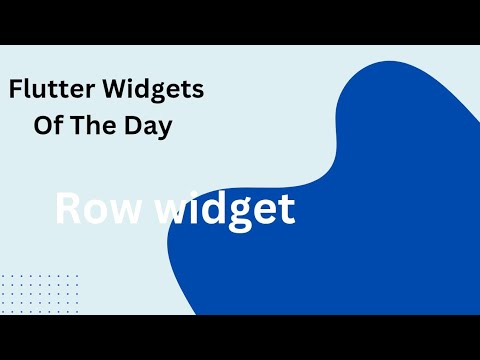 Master Flutter Row widget - YouTube