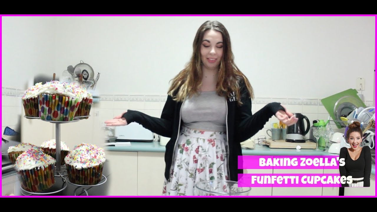 Baking Zoella's Funfetti Cupcakes YouTube