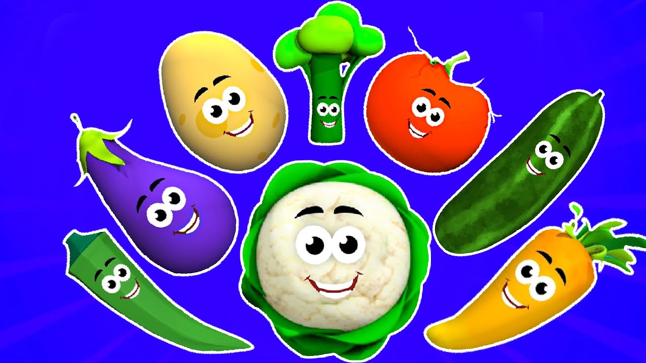 Ten Little Vegetbles Jumping on the Bed + Learning Videos for Kids ...