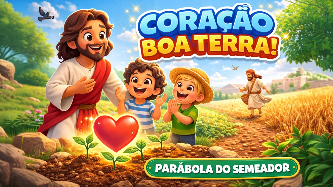 Parábola do Semeador | “Coração Boa Terra” | Música Infantil Cristã (Série Jesus)