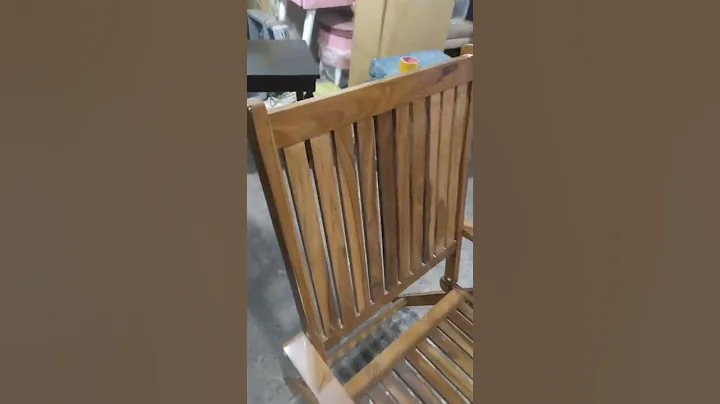 folding table and chair set water resistant teak wood natural finish