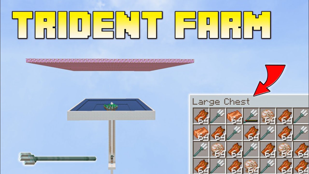 Trident Farm Java Easy BEST TRIDENT FARM IN MINECRAFT PE/BEDROCK 1.20 🔱| Easy Trident Farm ...