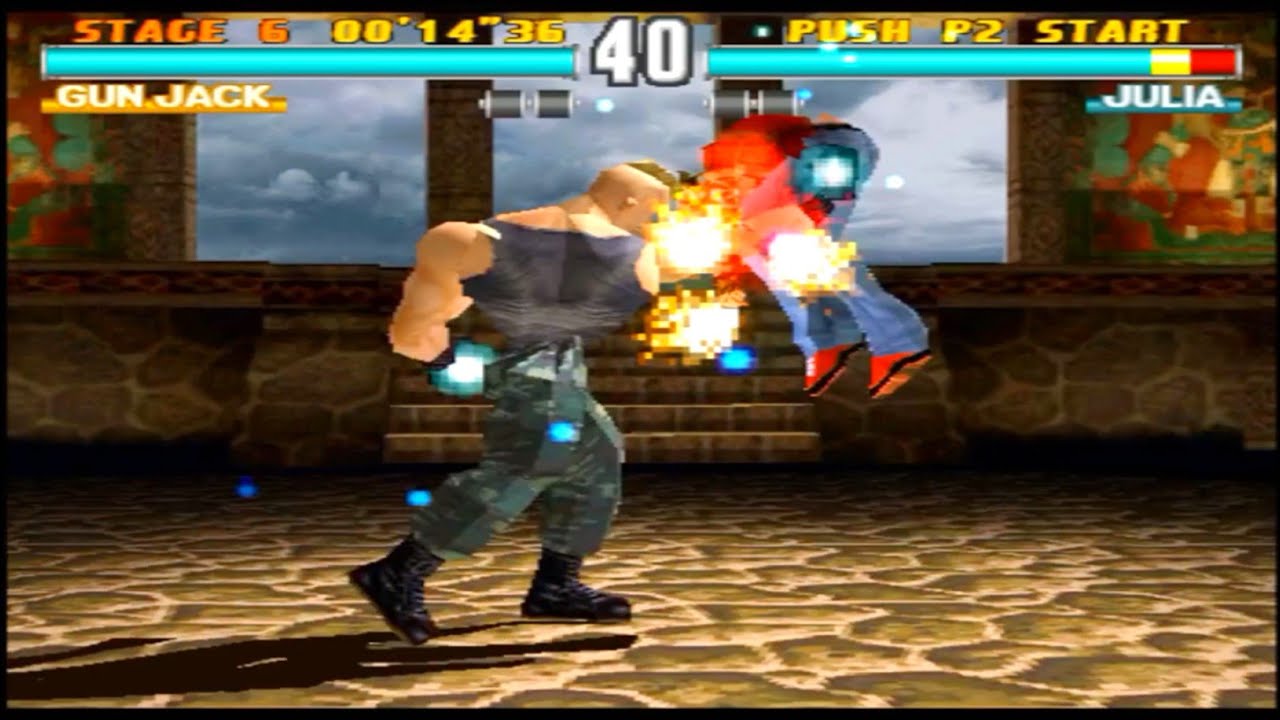 Tekken 3 Super Human Gun Jack With Bryan Move one Hit Ko | Tekken 3 Game 