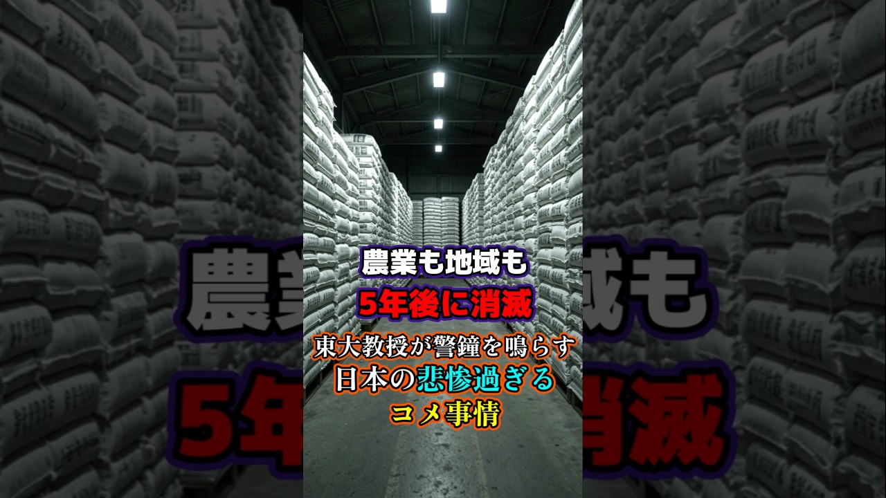 5年後に農業消滅？食料法改正の深刻過ぎる闇を専門家が暴く。#コメ #米不足 #備蓄米 #農業 #食料自給率 #shorts