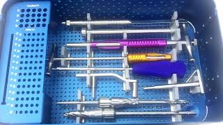 Surgical orthopedic surgery DHS DCS trauma plate instruments set