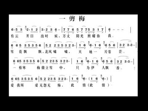 一剪梅 降B调伴奏 - A branch of plum blossom（Xue hua piao piao） - instrumental in B flat